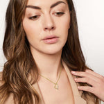 Load image into Gallery viewer, Yellow Gold Heart Three Stones Pendant
