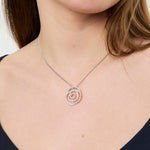 Load image into Gallery viewer, Sterling Silver Rose Outline Pendant-JOOLS by Jenny Brown
