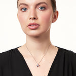 Load image into Gallery viewer, Sterling Silver Single Star Pendant Pave Set With Cubic Zirconia's
