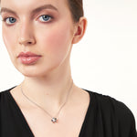 Load image into Gallery viewer, Sterling Silver Flower Pendant With Cubic Zirconia Centre - JOOLS By Jenny Brown
