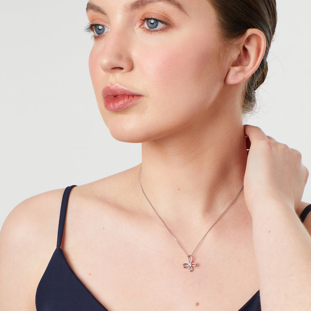 Sterling Silver Open Flower  Pendant-JOOLS  by Jenny Brown