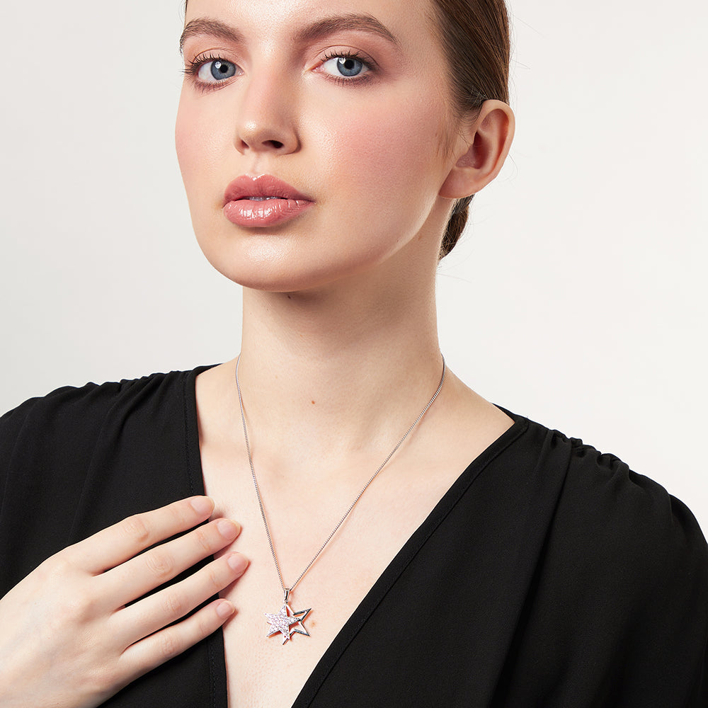 Sterling Silver Double Star Pendant JOOLS by Jenny Brown