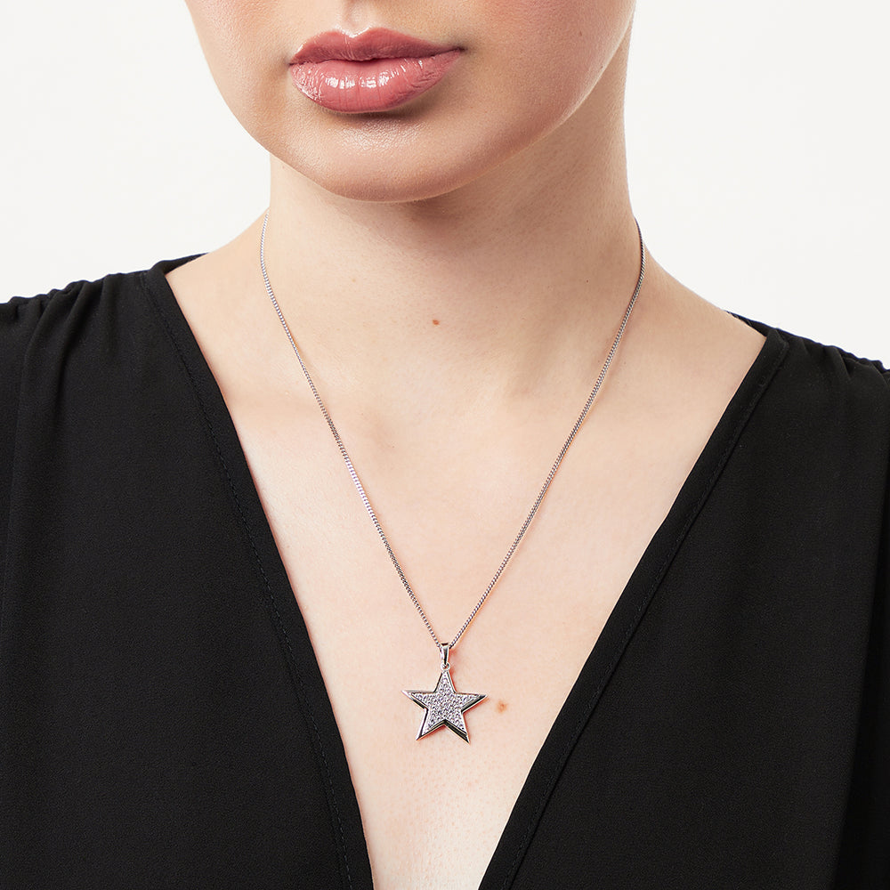 Sterling Silver Double Star Pendant JOOLS by Jenny Brown