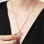 Load image into Gallery viewer, Sterling Silver Double Star Pendant JOOLS by Jenny Brown
