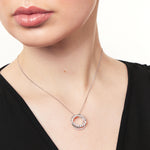 Load image into Gallery viewer, Sterling Silver Twin Circle Cubic Zirconia Pendant -JOOLS by Jenny Brown
