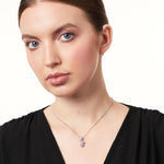 Load image into Gallery viewer, Sterling Silver Raindance Style Pendant With Four Zirconia Stone Pendant - JOOLS By Jenny 
