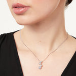 Load image into Gallery viewer, Sterling Silver Raindance Style Pendant With Four Zirconia Stone Pendant - JOOLS By Jenny 
