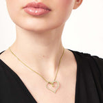 Load image into Gallery viewer, Yellow Gold Open Heart Pendant
