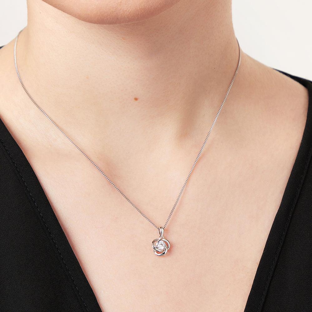 Sterling Silver Circles Knot Pendant -JOOLS by Jenny Brown