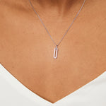 Load image into Gallery viewer, Sterling Silver Paperlink Drop Pendant
