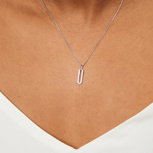 Sterling Silver Paperlink Drop Pendant