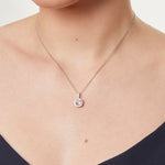 Load image into Gallery viewer, Sterling Silver Halo Style Square Pendant JOOLS by Jenny Brown
