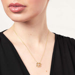 Load image into Gallery viewer, Heart Shape Clover Pendant With Cubic Zirconia Centre
