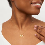 Load image into Gallery viewer, Yellow Gold Butterfly In Flight Necklace -JOOLS by Jenny Brown
