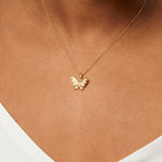 Load image into Gallery viewer, Yellow Gold Butterfly In Flight Necklace -JOOLS by Jenny Brown
