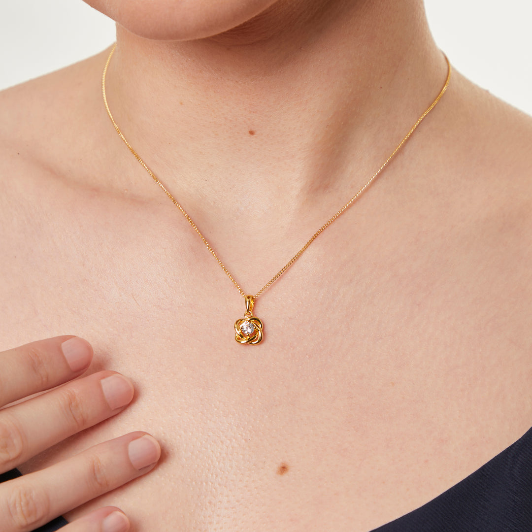 Yellow Gold Knot Pendant-Jools by Jenny Brown