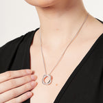 Load image into Gallery viewer, Sterling Silver Woven Circle Pendant With Pave Cubic Zirconias JOOLS by Jenny Brown
