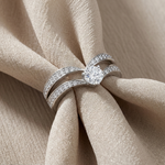Load image into Gallery viewer, Sterling Silver Double  Half Carat Wishbone Ring - JOOLS By Jenny Brown
