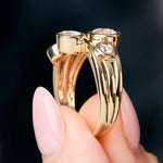 Load image into Gallery viewer, 9ct Yellow Gold Bubble Ring Set With Five Round Bezel Set Lab Diamonds 
