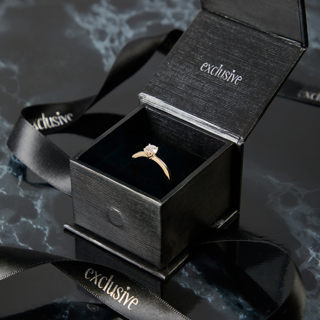 9ct Gold Solitaire Lab Diamond Ring | 0.5ct Round Brilliant E VS1