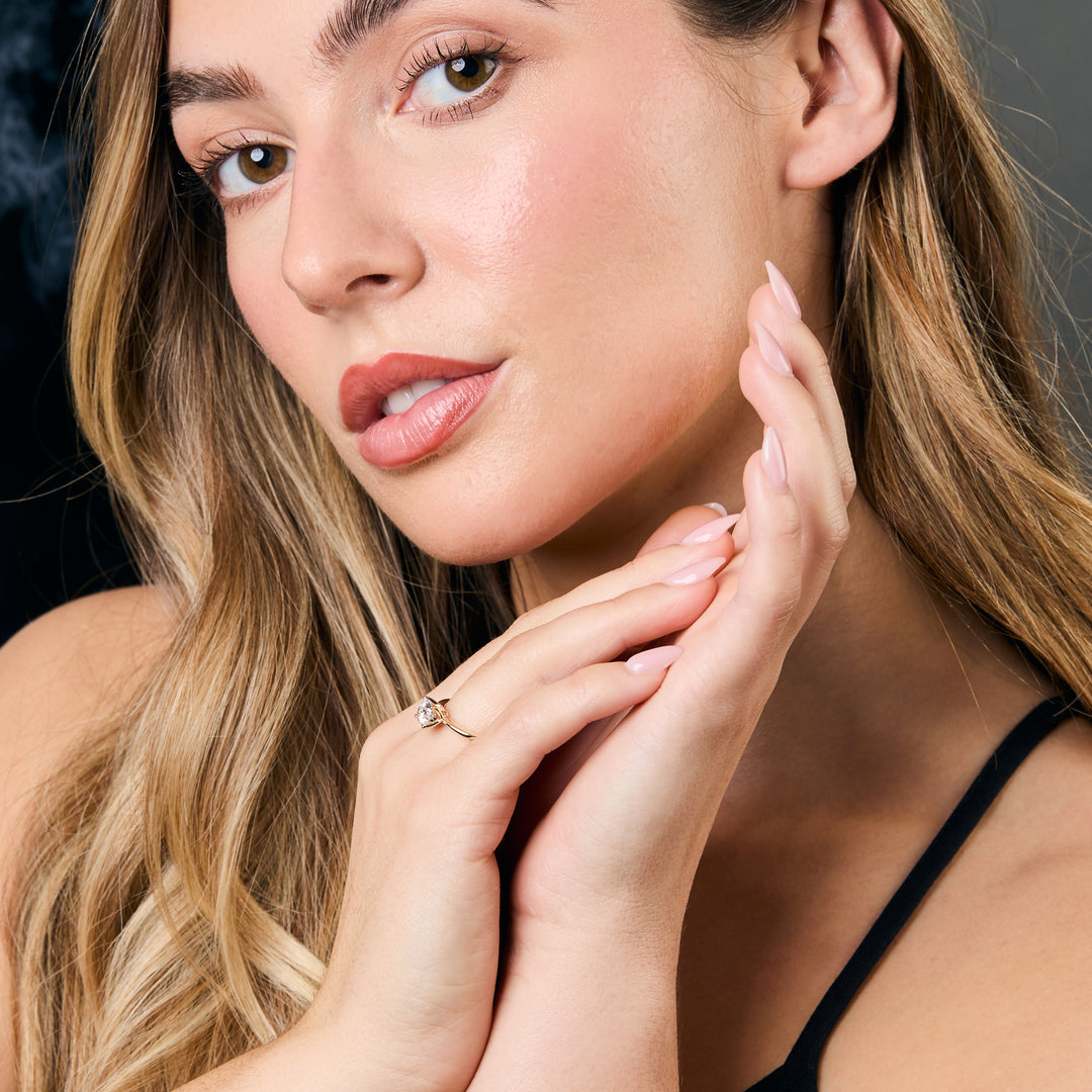 9ct  Yellow Gold One And A Half Carat Solitaire Lab Diamond Ring - 4  Claw Set-Exclusive Lab Diamonds 