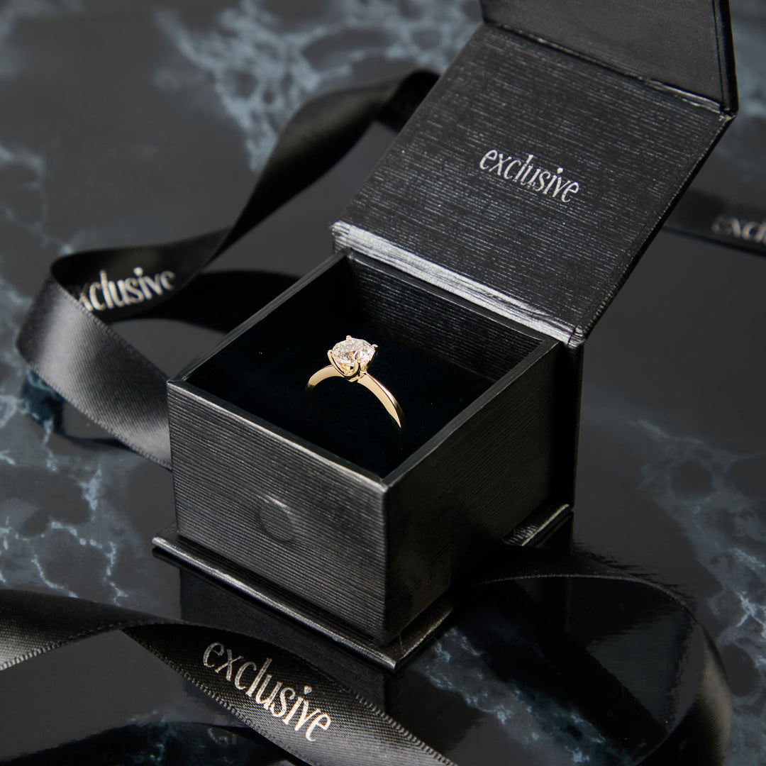 9ct Gold Solitaire Lab Diamond Ring | 1.5ct Round Brilliant E VS1 - JOOLS By Jenny Brown