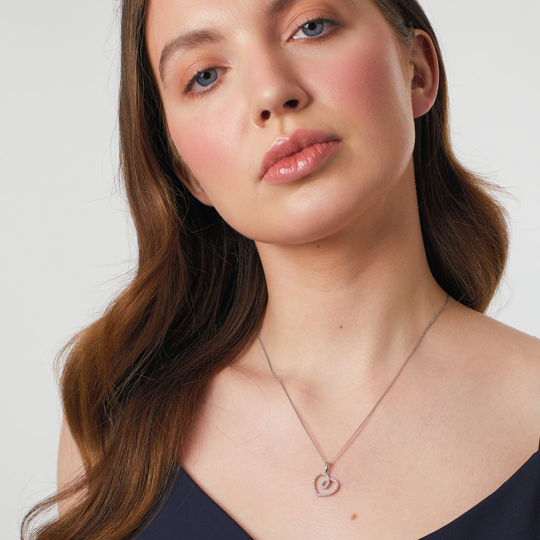 Sterling Silver Twisted Heart Pendant - JOOLS By Jenny Brown