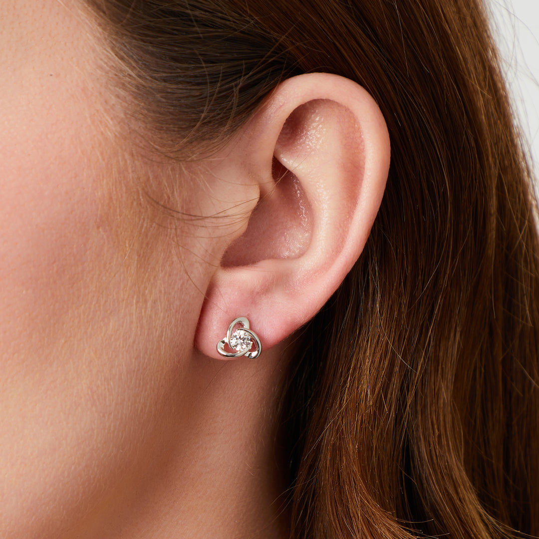 Sterling Silver Open Knot Earrings- JOOLS by Jenny Brown