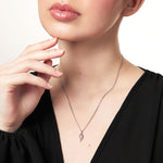 Load image into Gallery viewer, Sterling Silver 'Eye' Shaped Pendant Set With Cubic Zirconia JOOLS by Jenny Brown
