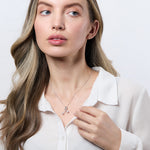 Load image into Gallery viewer, Sterling Silver Kiss  CZ Pendant
