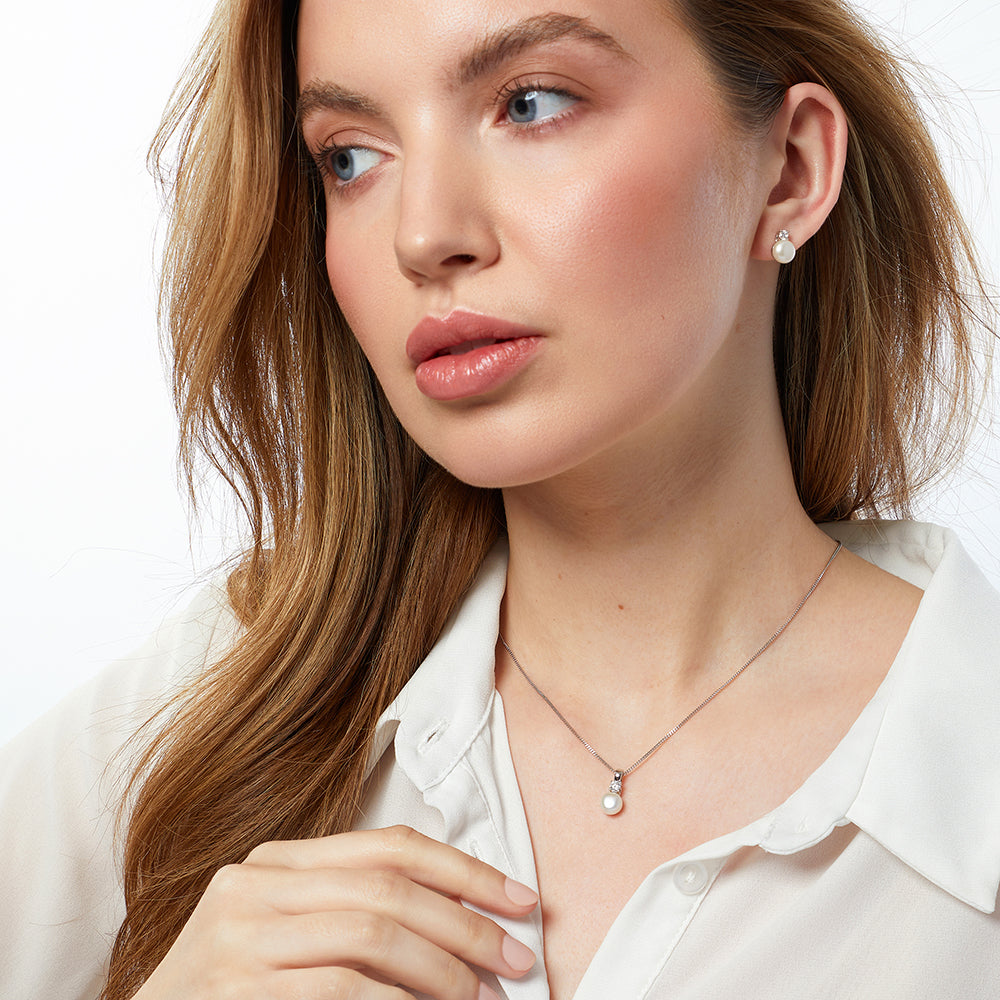 Sterling Silver 9mm Freshwater Pearl  Pendant -JOOLS by Jenny Brown