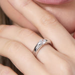 Load image into Gallery viewer, Sterling Silver Tension Set Solitaire Ring
