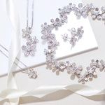 Load image into Gallery viewer, Sterling Silver Cubic Zirconia Daisy Chain Bracelet-JoOLS by Jenny Brown
