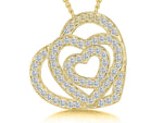 Load image into Gallery viewer, Yellow Gold Three Heart Pendant   With Cubic JOOLS By Jenny Browni
