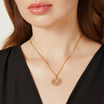 Load image into Gallery viewer, 9 ct Yellow Gold Circle Pendant Set With Diamonds

