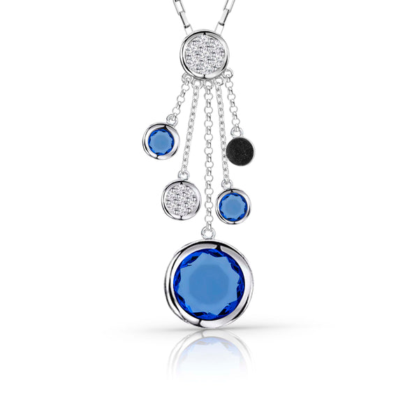 Blue Multiple Circle Charms Pendant