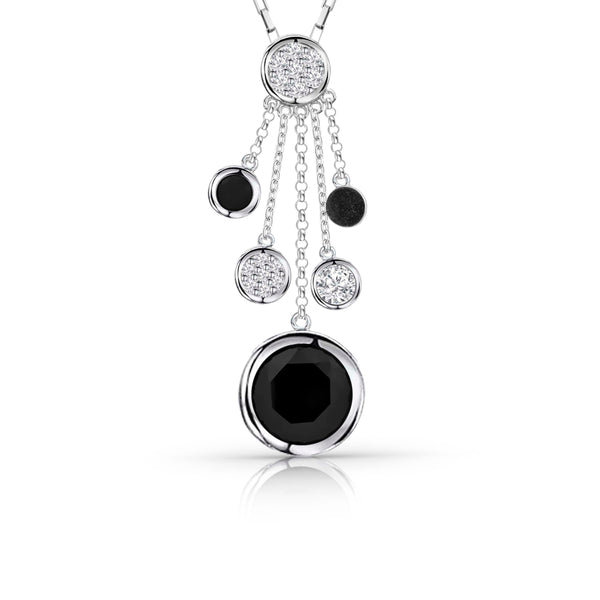 Black Multiple Circle Charms Pendant