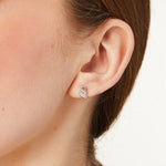Load image into Gallery viewer, White Gold &amp;  3 Diamond Stud Earrings
