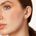 Load image into Gallery viewer, White Gold &amp; Diamond Tear Drop Stud Earrings

