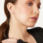 Load image into Gallery viewer, Yellow Gold &amp; Diamond Square Studs
