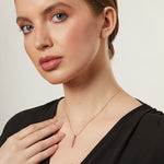 Load image into Gallery viewer, Yellow Gold &amp; Diamond Pave Bar Pendant
