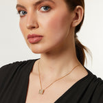 Load image into Gallery viewer, 9ct Yellow Gold Textured Square Pendant  Set With Diamonds-JOOLS by Jenny Brown
