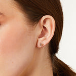 Load image into Gallery viewer, 9ct White &amp; Yellow Gold Open Diamond Heart Studs
