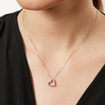 Load image into Gallery viewer, 9ct White Gold &amp; Diamond Open Pave Heart Pendant
