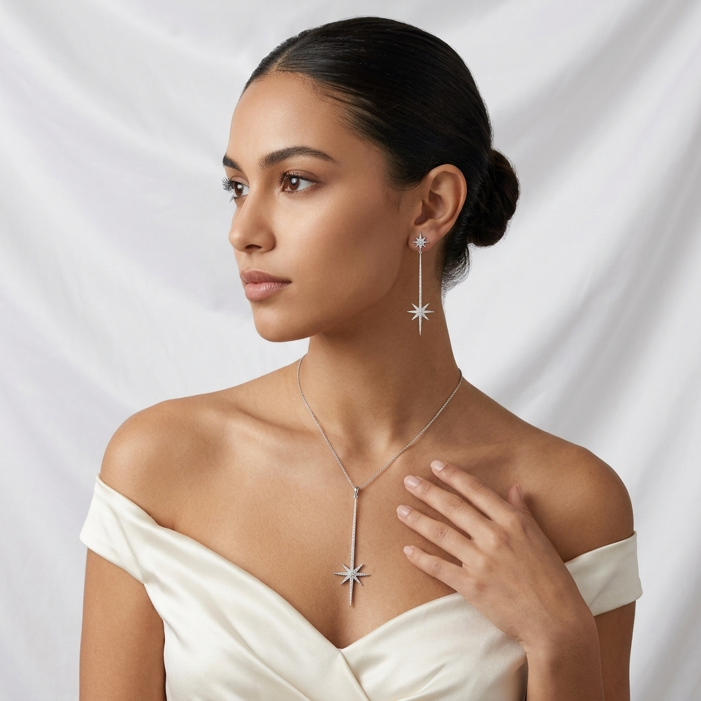 North Star Dramatic Drop Earrings