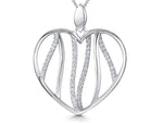 Load image into Gallery viewer, Sterling Silver Large Open Heart Pendant
