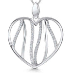 Load image into Gallery viewer, Sterling Silver Large Open Heart Pendant
