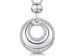 Load image into Gallery viewer, Bubbly Circle Pendant With Pave Cubic Zirconias
