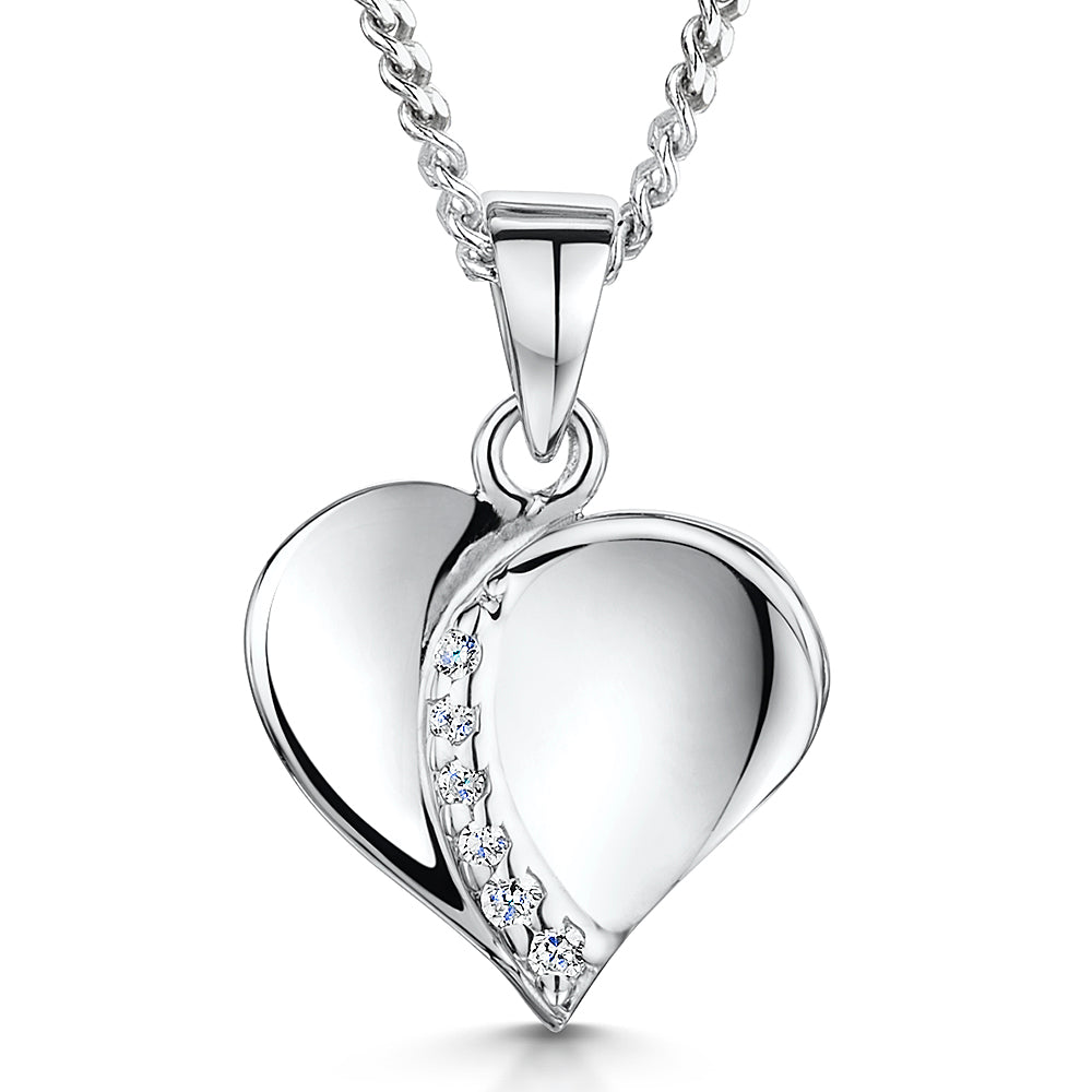 Sterling Silver Polished Heart Pendant