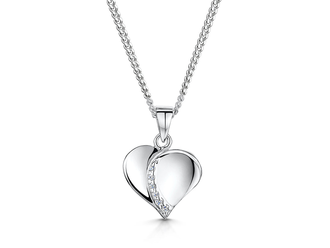 Sterling Silver Polished Heart Pendant